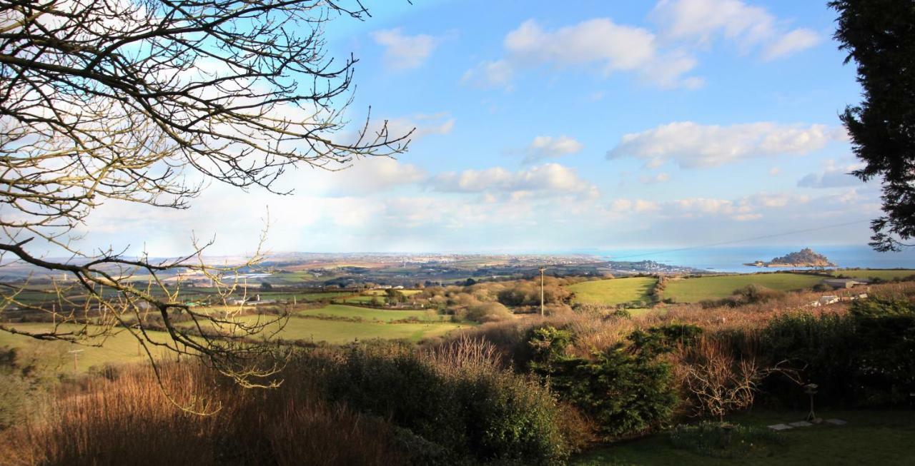 Scandi Cabin On A Hill, With Stunning Panoramic Views Ludgvan ภายนอก รูปภาพ